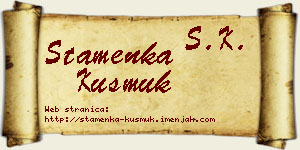 Stamenka Kusmuk vizit kartica